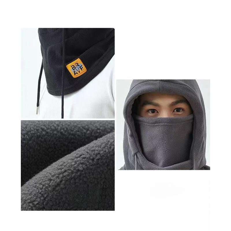 4 in 1,Essential Cold and Windproof Face Mask Head Cover Winter Warm Hat for Men and Women Integrated Neck Warmer
